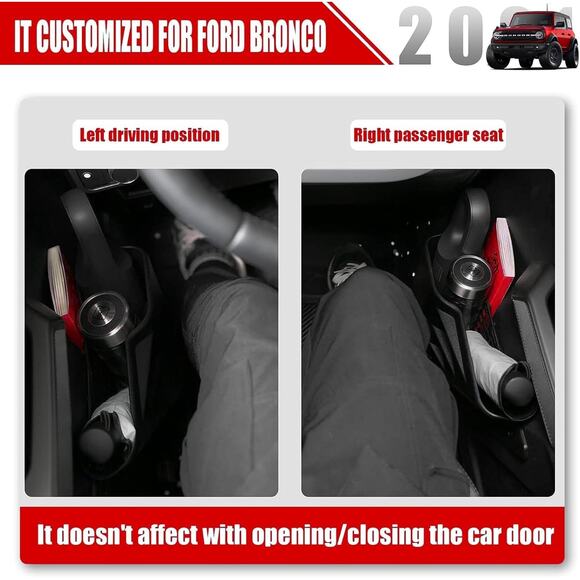 Front Door Storage Pockets Ford Bronco Accessories 2021 2022 2023 2024 Side Pock - Picture 10 of 14